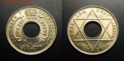 МОНЕТЫ МИРА 01-17 - Брит. Западная Африка – 0,1 пенни (1927) (aUNC)