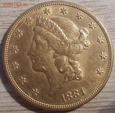 20$ монета, 1884 год. Вес: 33,46г - 20170213_194427