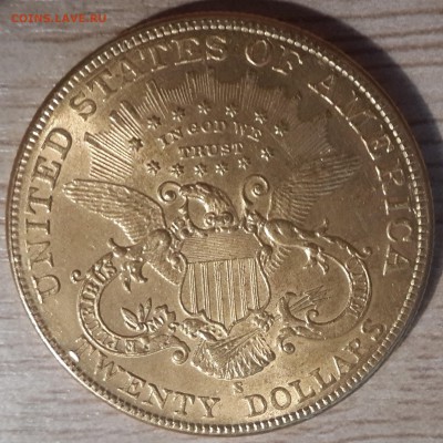 20$ монета, 1884 год. Вес: 33,46г - 20170213_194439