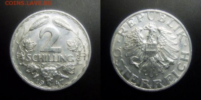 МОНЕТЫ МИРА 01-17 - Австрия – 2 шиллинга (1947) алюм. №1