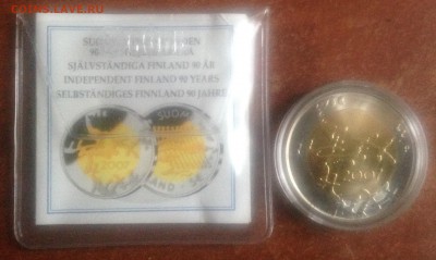 Финляндия 5 евро 2007 "Независимость" UNC в капсуле до 20.02 - IMG_0946.JPG