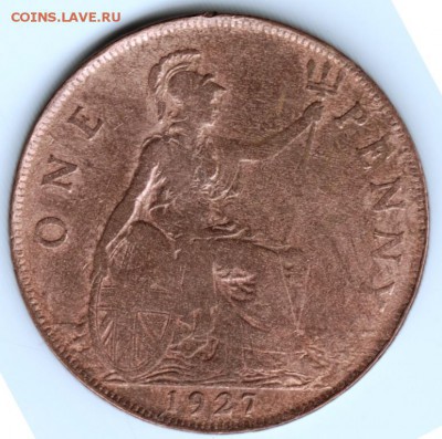 Великобритания 1 пенни 1927 г. до 24.00 21.02.17 г. - Scan-170211-0028