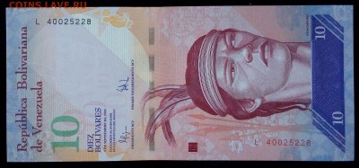 Венесуэла  10 боливаров 2009 unc до 20.02.17. 22:00 мск - Венесуэла  10 боливаров 2009-2