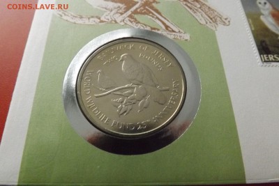 КПД Джерси 2 фунта 1987 Голубь Фонд дикой природ Крона Шайба - s-l1600 (1)