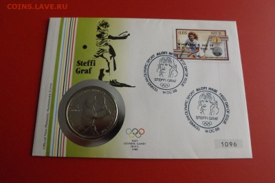 КПД НИУЭ 5$ долларов 1987 Теннис Штеффи Граф Крона Шайба - s-l1600 (3)