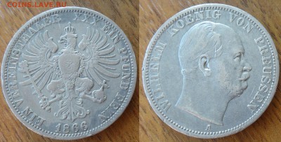 Пруссия 1 талер 1866 до 19.02 в 22-00 - N-VwUnOw9j0