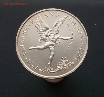 Крона Шайба Гернси 25 пенсов 1972 Купидон Свадьба Елизаветы - 100_6776