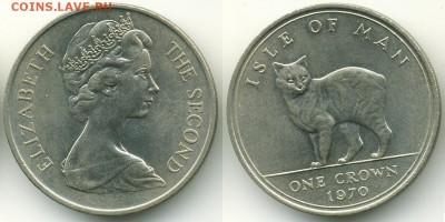 Остров Мэн 1 крона 1970 Кошка Крона Шайба - 4b263c98ade42