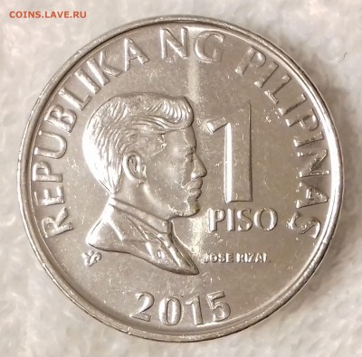 ФИЛИППИНЫ 1 писо 2015 Хосе Рисаль UNC до 21 фев. 22-00 мск - ФИЛИППИНЫ 1 писо 2015 -377-20170119_222510