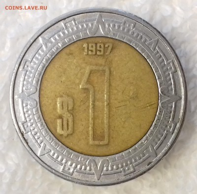 МЕКСИКА 1 песо 1997 до 21 фев. 22-00 мск - МЕКСИКА 1 песо 1997 -198-20170117_134159
