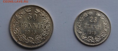 25 и 50 пенни 1915 г. UNC до 23.02.2017 22.00 по МСК - 1915r