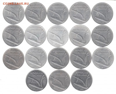 10 лир Италия 18 шт.1951-1990 погодовка до 20.02 в 22.00 - IMG