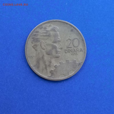 20 динаров 1955,Югославия,до 20.02. - 20170218_150635