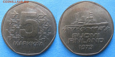 Финляндия 5 марок 1973: до 25-02-17 в 22:00 - Финляндия 5 марок 1973 S    160-к15-6383