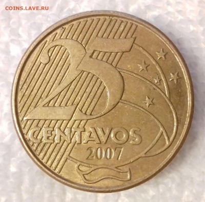 БРАЗИЛИЯ 25 сентаво 2007 Деодору до 24 фев. 22-00 мск - БРАЗИЛИЯ 25 сентаво 2007 -569-20170219_172710