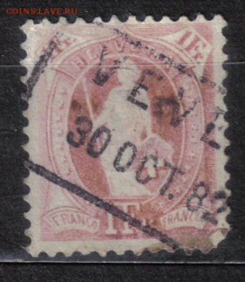 Швейцария 1882г 1Fr до 22.02 22.00мск - Швейцария 1882г 1Fr $6
