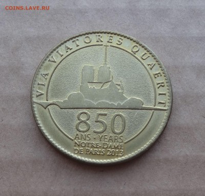 === Жетон-сувенир - Франция - 850 лет Нотр Дам - 26.02.2017 - Париж-2