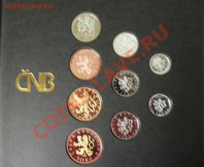 Официальные наборы Чехии, Эстонии, Украины и еще - ОЦЕНКА - Чехия 2001 Proof оборот крупно