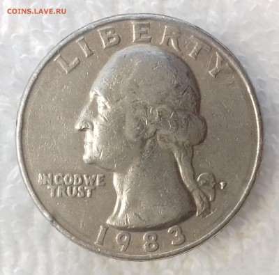 4 доллара 1983 Джордж Вашингтон до 24 фев. 22-00 мск - США 1(4 доллара 1983 -1612-20170220_133645
