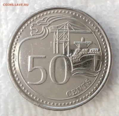 СИНГАПУР 50 центов 2015 Контейнеровоз UNC 24 фев. 22-00 мск - СИНГАПУР 50 центов 2015 -1595-20170220_133749