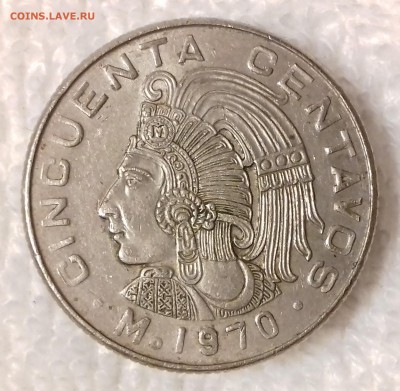 МЕКСИКА 50 сентаво 1970 Куаутемок до 25 фев. 22-00 мск - МЕКСИКА 50 сентаво 1970 -1457-20170221_193209
