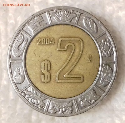 МЕКСИКА 2 песо 2004 до 25 фев. 22-00 мск - МЕКСИКА 2 песо 2004 -1444-20170221_192440