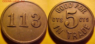 Торговый жетон Италии? "BUONO PER IN MERCE, 5 CTS. - 2940" - ю