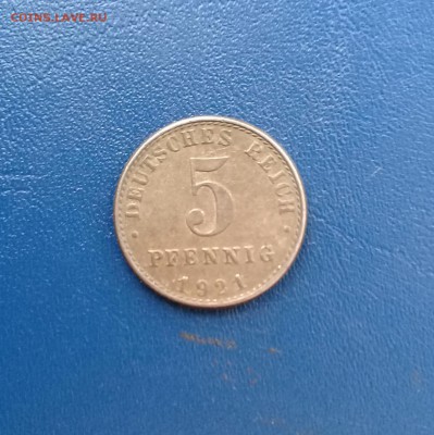 5 пфеннигов 1921,Германия,до 24.02. - 20170202_172726