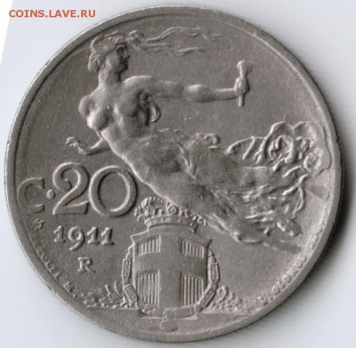 Италия 20 чентезимо 1911 г. до 24.00 01.03.17 г. - Scan-170221-0028
