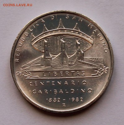 Сан Марино 1000 лир 1982. СЕРЕБРО. ТИРАЖ - 47 888 - 7