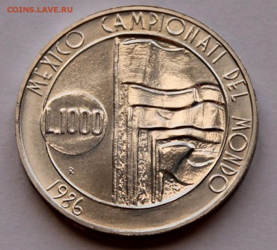 Сан Марино 1000 лир 1986. СЕРЕБРО. ТИРАЖ - 39 788 - 4