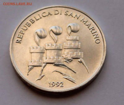 Сан Марино 1000 лир 1992. СЕРЕБРО. ТИРАЖ - 26 000 - 8