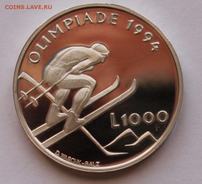 Сан Марино 1000 лир 1994. СЕРЕБРО. ТИРАЖ - 50 000 - 4