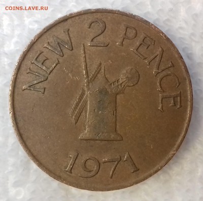 ГЕРНСИ 2 новых пенса 1971 Мельница до 28 фев. 22-00 мск - ГЕРНСИ 2 пенса 1971 -751-20170215_110353