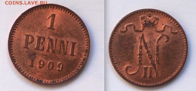 1 пенни 1909г. UNC До 1.03.2017 22.00 по МСК - 1909