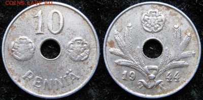 19.Разная инострань по фиксу - 19.1. -Финляндия 10 пенни 1944    5010