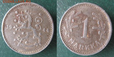19.Разная инострань по фиксу - 19.5. -Финляндия 1 марка 1944