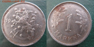 19.Разная инострань по фиксу - 19.11. -Финляндия 1 марка 1950   532