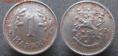 19.Разная инострань по фиксу - 19.12. -Финляндия 1 марка 1950    633