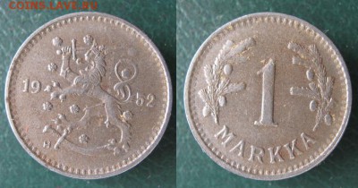 19.Разная инострань по фиксу - 19.19. -Финляндия 1 марка 1952