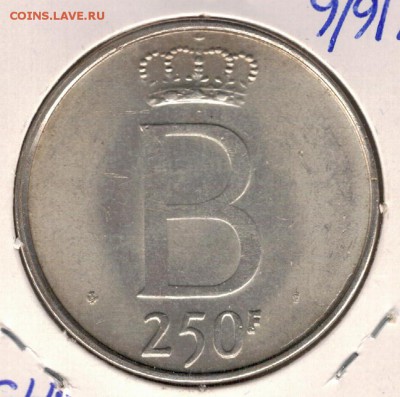 Ag БЕЛЬГИЯ 250 ФРАНКОВ 1976 ЮБИЛЕЙ 02.03 В 22.00МСК (Д421) - 5-б1