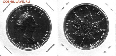 Британское Содружество. Елизавета II. - Canada-5$-1993