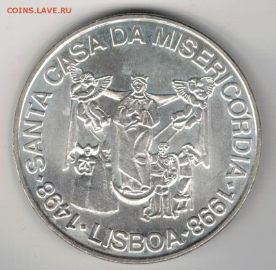 Ag ПОРТУГАЛИЯ 1000 ЭСКУДО 1998 ЦЕРКОВЬ 02.03 В 22Ч (Д534) - 5-п1000э1998