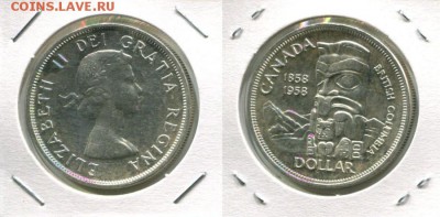Британское Содружество. Елизавета II. - Canada 1$ 1958 Brit.Columbia
