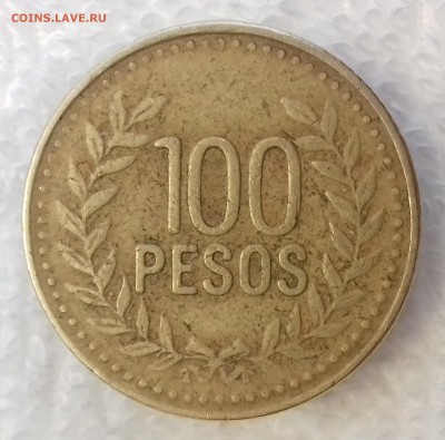 КОЛУМБИЯ 100 песо 2008 до 1 мар. 22-00 мск - КОЛУМБИЯ 100 песо 2008 -1177-20170215_110148