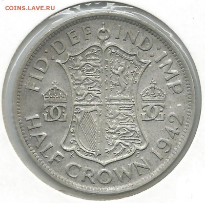 Ag Half Crown 1942 Англия до 22-10 02.03 - хаф55