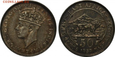 Восточная Африка, 50 центов, 1937 год; до 2.03 в 22-00 МСК - 7b470685dd1bd68ea479be5e40fa98d9