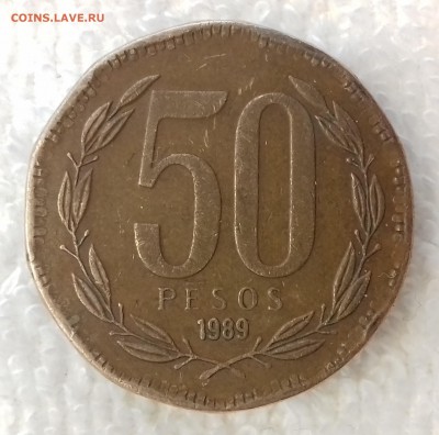 ЧИЛИ 50 песо 1989 Бернардо О'Хиггинс до 2 мар. 22-00 мск - ЧИЛИ 50 песо 1989 -1763-20170226_134835