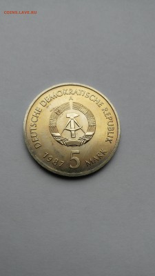 С РУБЛЯ ! ГДР 5 марок 1987 Николаи Фиртель до 01.03 - PHOTO_20170225_151448