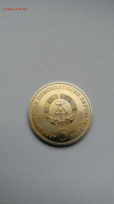 С РУБЛЯ ! ГДР 5 марок 1987 Красная Ратуша до 01.03 - PHOTO_20170225_151611